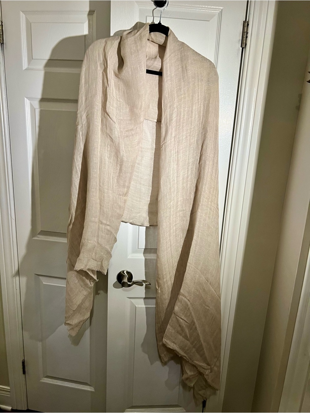 Zara Light Beige Open-Front Draped Cape